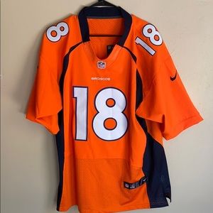 Orange Payton Manning stitched jersey